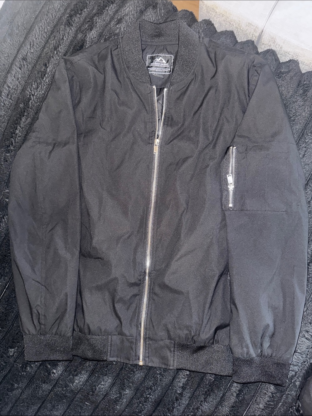 Black Bomber Jacket - Unbranded